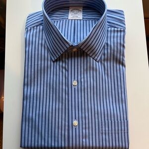 Brooks Brothers Navy Striped Dress Shirt